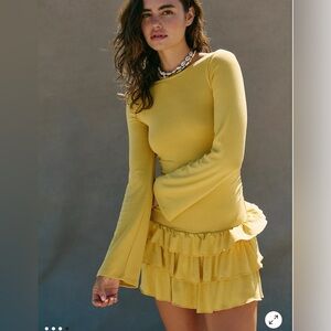 Free People green Mini Dress